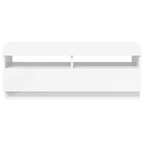 TV ormarić s LED svjetlima visoki sjaj bijeli 100 x 35 x 40 cm - Visoko sjajno bijela 1 100 cm Visoko sjajno bijela Cijena