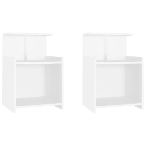 Noćni ormarići 2 kom bijeli 40 x 35 x 60 cm konstruirano drvo - Bijela 2 Bijela 2 Cijena