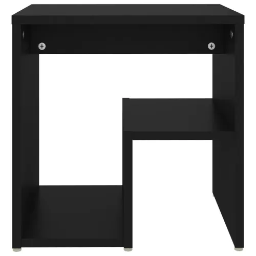 Noćni ormarić crni 40 x 30 x 40 cm od konstruiranog drva - Crna 1 Crna 1 Cijena