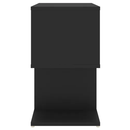Noćni ormarić crni 50 x 30 x 51,5 cm od konstruiranog drva - Crna 1 Crna 1 Cijena