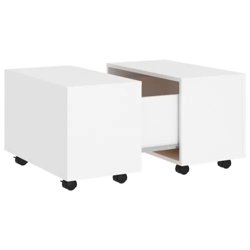 Stolić za kavu bijeli 60 x 60 x 38 cm od konstruiranog drva - Bijela 1 Cijena