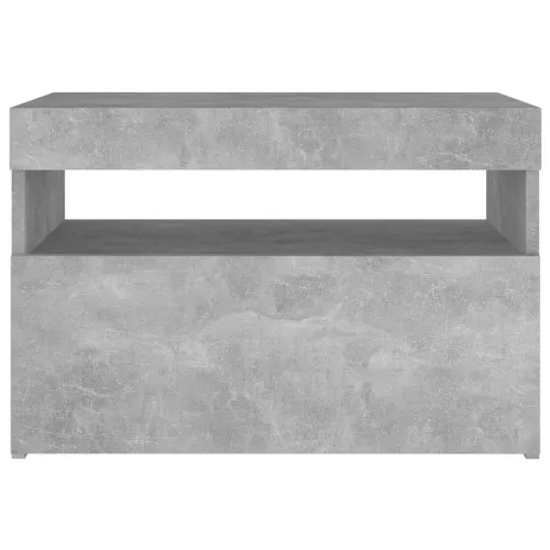 Noćni ormarić s LED svjetlima siva boja betona 60 x 35 x 40 cm - Beton siva 1 Cijena