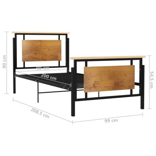 Okvir za krevet metalni 90 x 200 cm - 90 x 200 cm Cijena