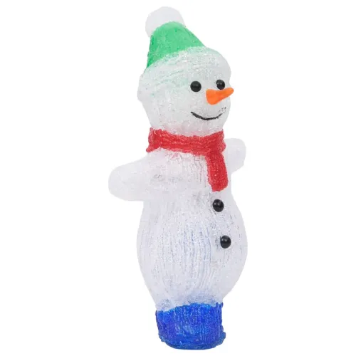 LED božićna akrilna figura snjegovića unutarnja i vanjska 30 cm - Bijela Cijena