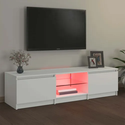 TV ormarić s LED svjetlima bijeli 140 x 40 x 36 cm - Bijela 140 x 40 x 36 cm 1 Cijena