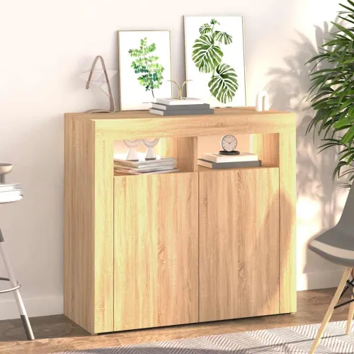 Komoda s LED svjetlima boja hrasta sonome 80 x 35 x 75 cm - Sonoma hrast 80 x 35 x 75 cm Cijena