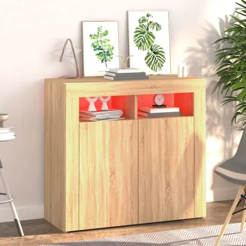 Komoda s LED svjetlima boja hrasta sonome 80 x 35 x 75 cm - Sonoma hrast 80 x 35 x 75 cm Cijena