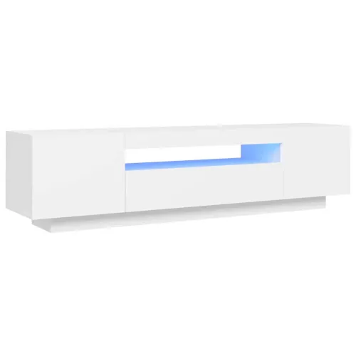 TV ormarić s LED svjetlima bijeli 160 x 35 x 40 cm - Bijela 1 Cijena