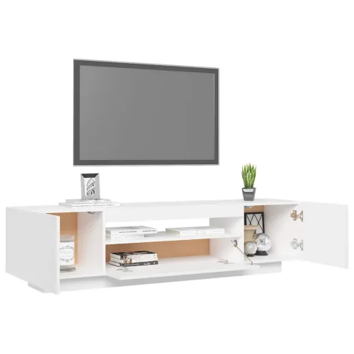 TV ormarić s LED svjetlima bijeli 160 x 35 x 40 cm - Bijela 1 Cijena