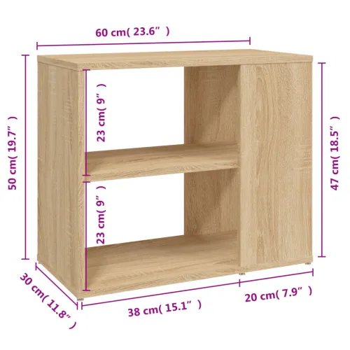 Bočni ormarić boja hrasta sonome 60x30x50 cm konstruirano drvo - sonoma hrast 1 Cijena