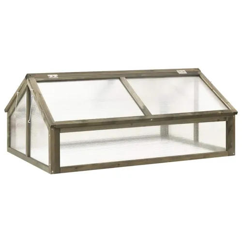Staklenik sivi 114 x 80 x 50 cm od jelovine - Siva 1 Siva Cijena