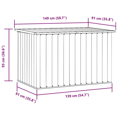 Vrtna kutija za pohranu smeđa 149 x 99 x 93 cm - Smeđa 149 x 99 x 93 cm Smeđa 149 x 99 x 93 cm Cijena