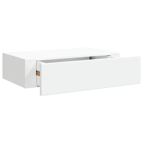 Zidna polica s ladicom bijela 40 x 23,5 x 10 cm MDF - Bijela 40 x 23.5 x 10 cm 1 1 Cijena