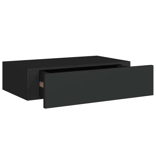 Zidna polica s ladicom crna 40 x 23,5 x 10 cm MDF - Crna 40 x 23.5 x 10 cm 1 Cijena