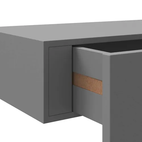 Zidne police s ladicom 2 kom sive 40 x 23,5 x 10 cm MDF - Siva 40 x 23.5 x 10 cm 2 Cijena