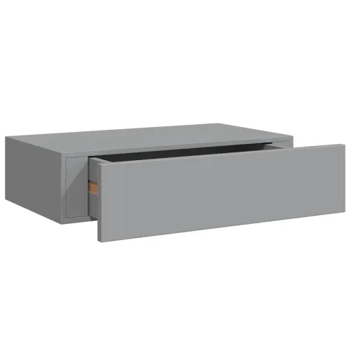 Zidne police s ladicom 2 kom sive 40 x 23,5 x 10 cm MDF - Siva 40 x 23.5 x 10 cm 2 Cijena