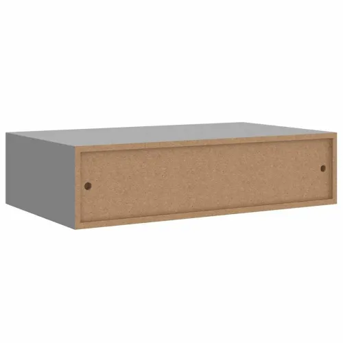 Zidne police s ladicom 2 kom sive 40 x 23,5 x 10 cm MDF - Siva 40 x 23.5 x 10 cm 2 Cijena