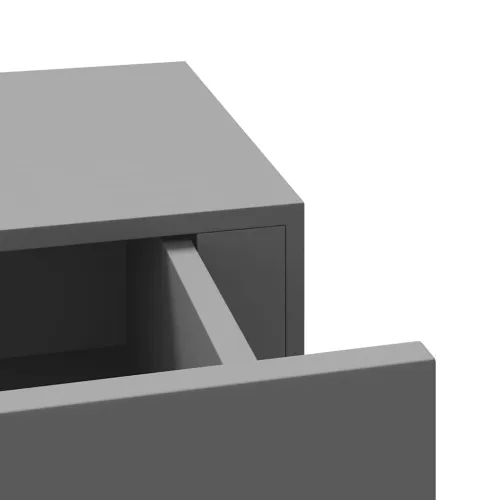 Zidne police s ladicom 2 kom sive 40 x 23,5 x 10 cm MDF - Siva 40 x 23.5 x 10 cm 2 Cijena