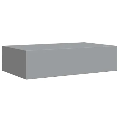 Zidne police s ladicom 2 kom sive 40 x 23,5 x 10 cm MDF - Siva 40 x 23.5 x 10 cm 2 Cijena