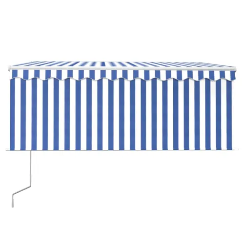 Automatska tenda s roletom i senzorom LED 3x2,5 m plavo-bijela - Plava i bijela 3 x 2.5 m Cijena