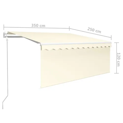 Automatska tenda s roletom i senzorom LED 3,5 x 2,5 m krem - Krema 3.5 x 2.5 m Cijena