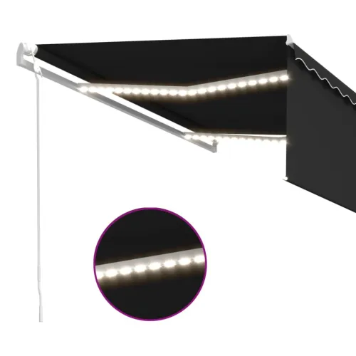 Automatska tenda s roletom i senzorom LED 4 x 3 m antracit - Antracit 4 x 3 m Cijena