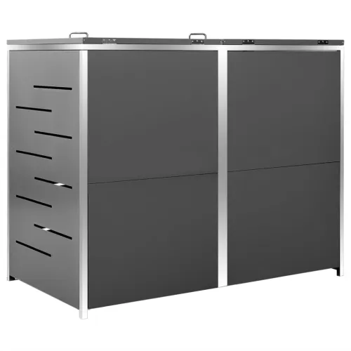 Spremište za dvije kante za smeće 138 x 77,5 x 115 cm čelično - Antracit 2 Cijena