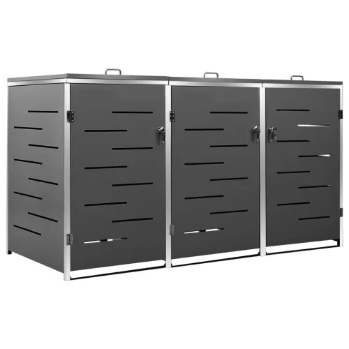 Spremište za kante za smeće 207 x 77,5 x 115 cm čelično - Antracit 1 3 Cijena