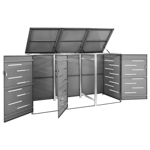 Spremište za kante za smeće 207 x 77,5 x 115 cm čelično - Antracit 3 Cijena