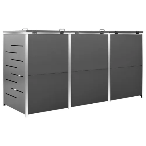 Spremište za kante za smeće 207 x 77,5 x 115 cm čelično - Antracit 3 Cijena