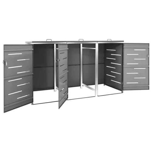Spremište za kante za smeće 207 x 77,5 x 115 cm čelično - Antracit 3 Cijena