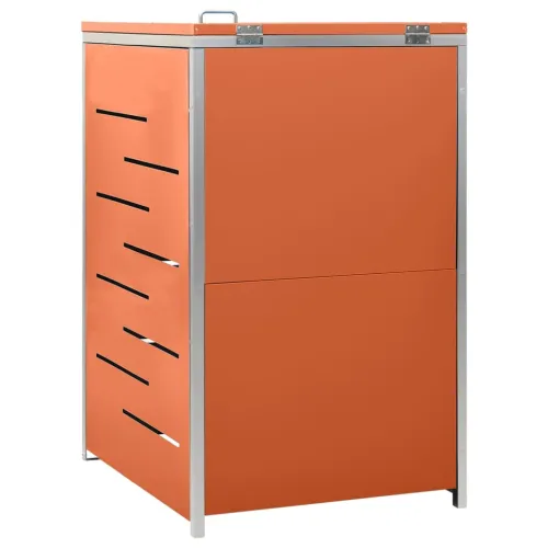 Spremište za kantu za smeće 69x77,5x115 cm nehrđajući čelik - Narančasta 1 Cijena