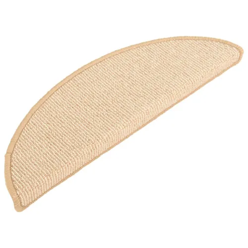 Prostirke za stepenice 15 kom 56x17x3 cm krem poluokrugle - Krema 56 x 17 x 3 cm Cijena