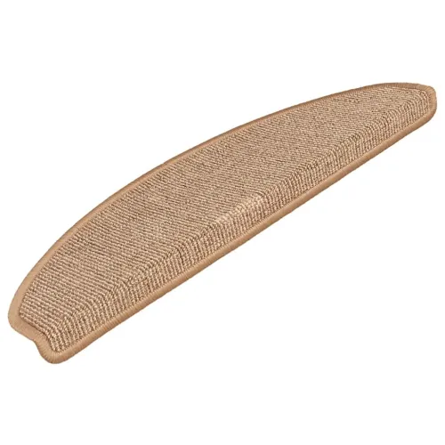 Prostirke za stepenice 15 kom 65x21x4 cm svijetlosmeđe poluokrugle velike - Svjetlosmeđa 65 x 21 x 4 cm Cijena