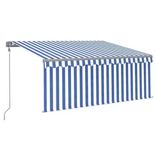 Automatska tenda s roletom i senzorom LED 3x2,5 m plavo-bijela - Plava i bijela 3 x 2.5 m Cijena