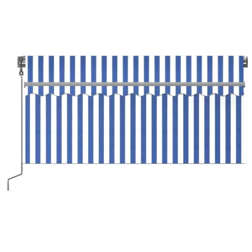 Automatska tenda s roletom i senzorom LED 3x2,5 m plavo-bijela - Plava i bijela 3 x 2.5 m Cijena