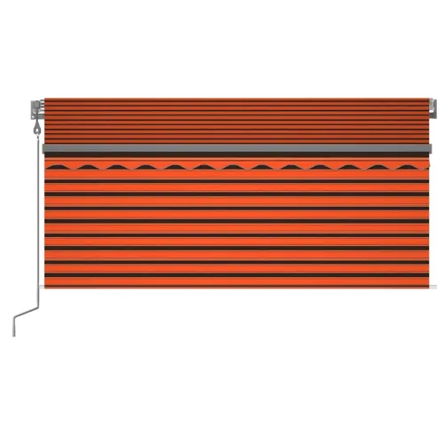 Automatska tenda roleta i senzor LED 3,5x2,5 m narančasto-smeđa - Narančasta i smeđa 3.5 x 2.5 m Cijena