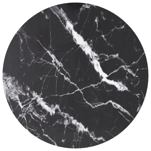 Stolna ploča crna Ø 50 x 0,8 cm staklena s mramornim uzorkom - Crno-bijelo Ø 50 cm Cijena