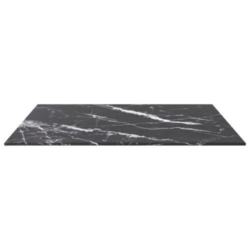 Stolna ploča crna 60 x 60 cm 6 mm staklena s mramornim uzorkom - Crno-bijelo 60 x 60 cm Cijena