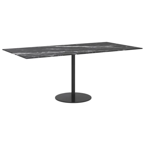 Stolna ploča crna 100 x 50 cm 6 mm staklena s mramornim uzorkom - Crno-bijelo 100 x 50 cm Cijena