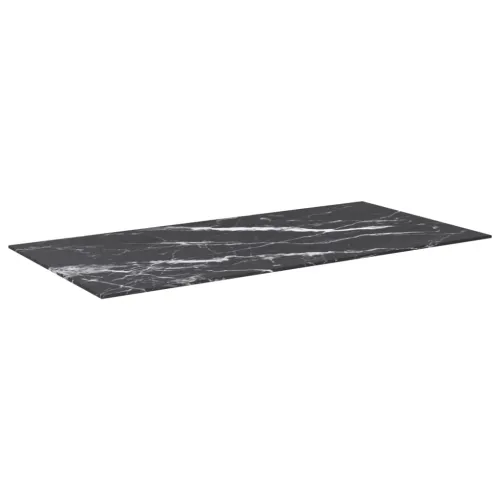 Stolna ploča crna 100 x 50 cm 6 mm staklena s mramornim uzorkom - Crno-bijelo 100 x 50 cm Cijena