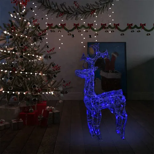 Ukrasni božićni sob s 90 LED žarulja 60 x 16 x 100 cm akrilni - Plava 60 x 16 x 100 cm 1 Cijena