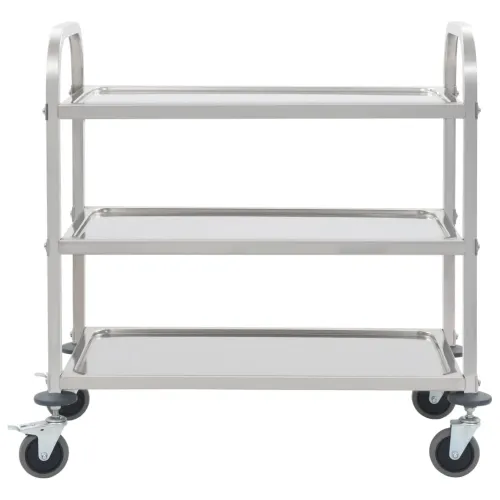 Kuhinjska kolica s 3 razine od nehrđajućeg čelika 96,5x55x90 cm - 96.5 x 55 x 90 cm (3 razine) Cijena