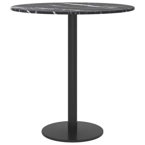 Stolna ploča crna Ø 40 x 0,8 cm staklena s mramornim uzorkom - Crno-bijelo Ø 40 cm Cijena