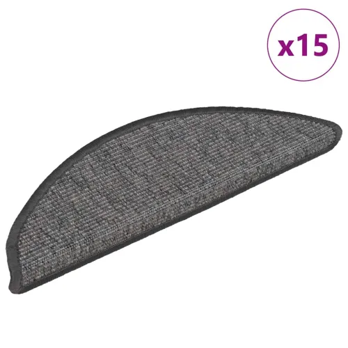 Prostirke za stepenice 15 kom 56x17x3 cm bež i sive poluokrugle - bež i siva 56 x 17 x 3 cm Cijena