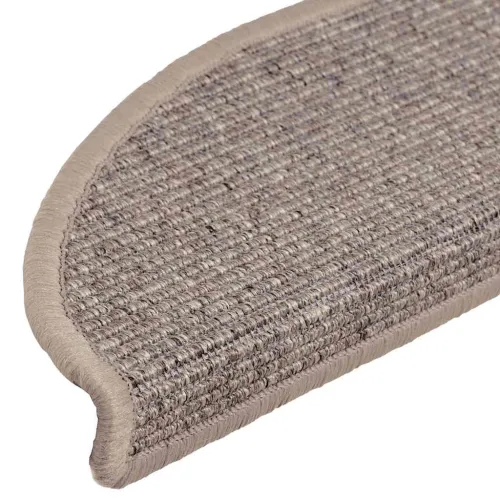 Prostirke za stepenice 15 kom 56x17x3 cm tamno bež poluokrugle - Tamnobež 56 x 17 x 3 cm Cijena