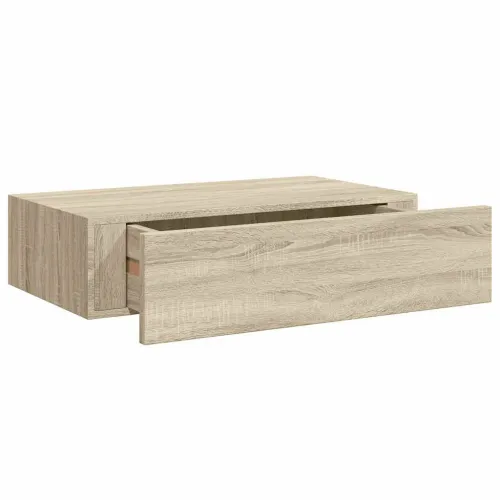 Zidne police s ladicom 2 kom boja hrasta 40 x 23,5 x 10 cm MDF - Boja hrasta 40 x 23.5 x 10 cm 2 Cijena