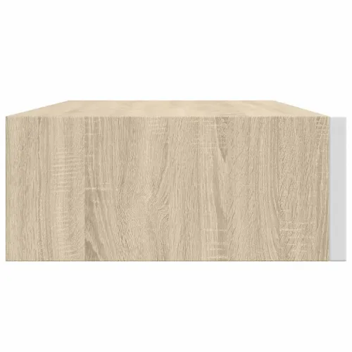 Zidna polica s ladicama hrast i bijela 40x23,5x10 cm MDF - Boja hrasta i bijela 40 x 23.5 x 10 cm 1 Cijena