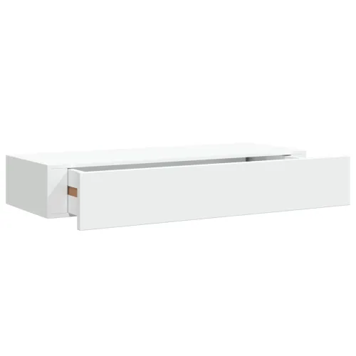 Zidne police s ladicom 2 kom bijele 60 x 23,5 x 10 cm MDF - Bijela 60 x 23.5 x 10 cm 2 Cijena