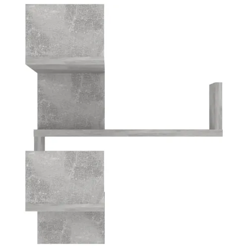 Kutne zidne police 2 kom boja betona 40 x 40 x 50 cm drvene - Beton siva 2 Cijena